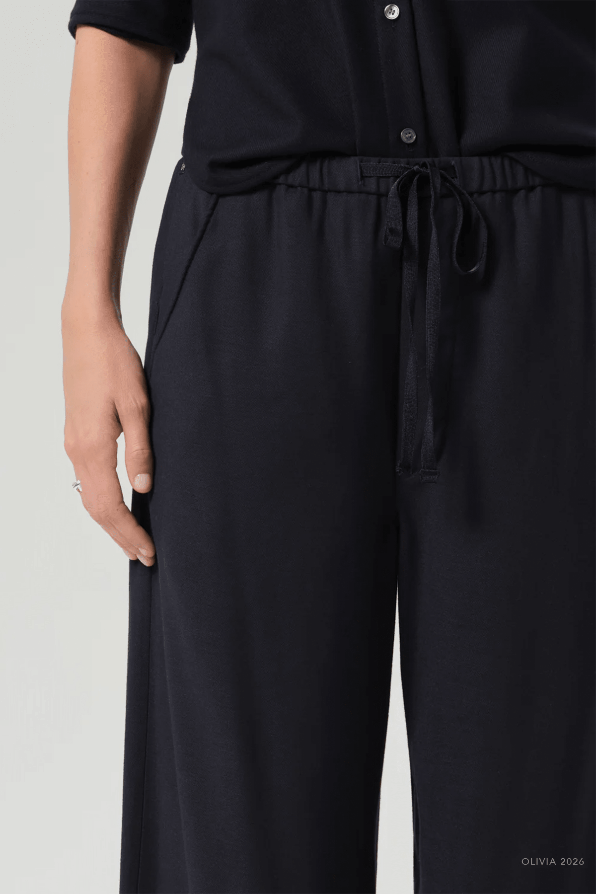 Aurora Portofino Twill Pull-On in Navy - shop-olivia.com