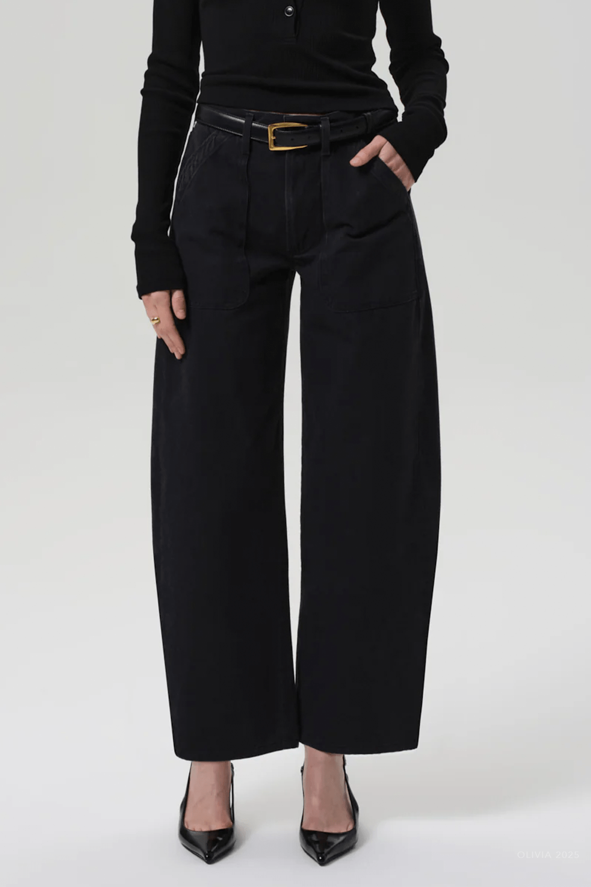 Ayla Cargo in Washed Black - shop - olivia.com