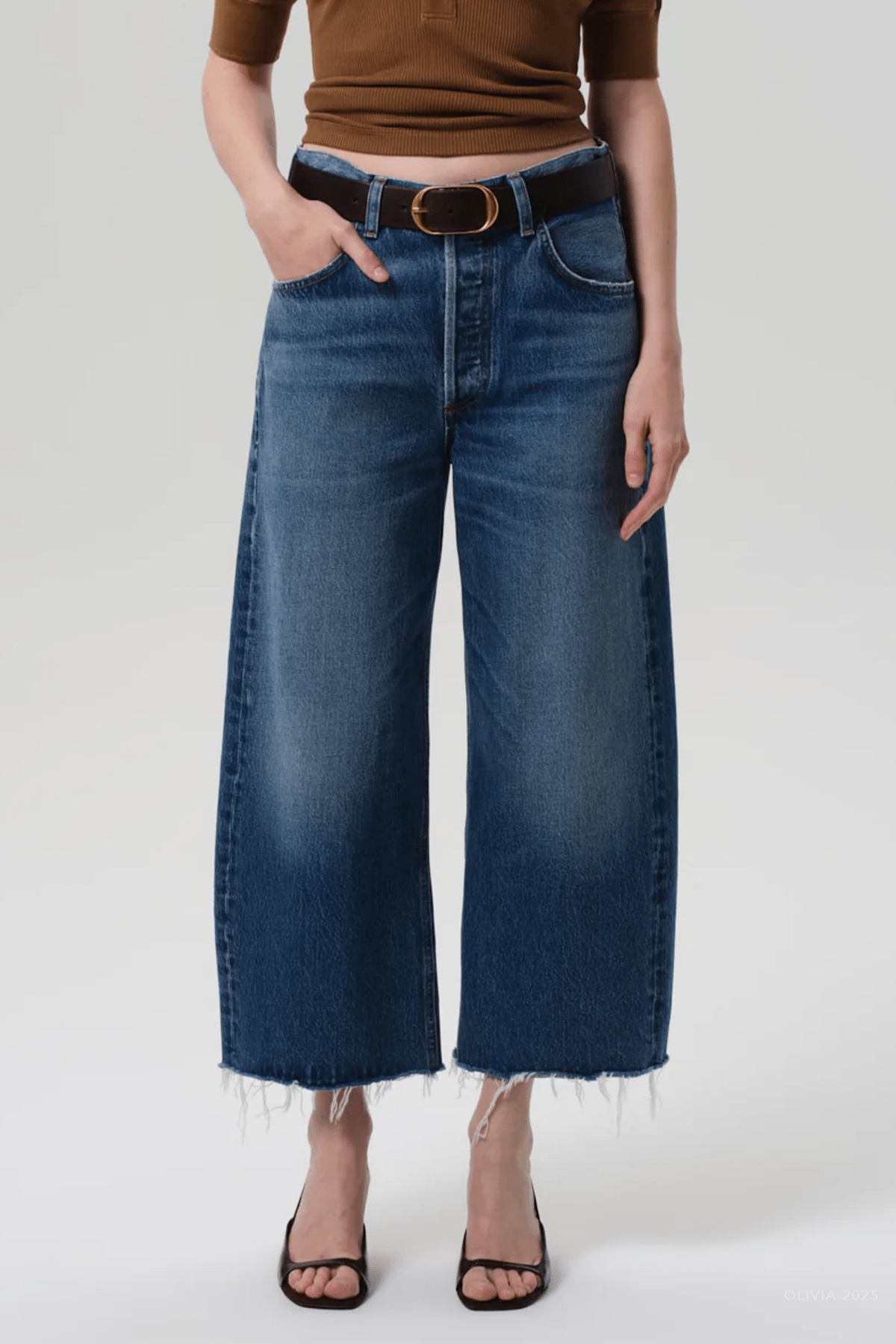 Ayla Raw Hem Crop In Chaya - shop - olivia.com