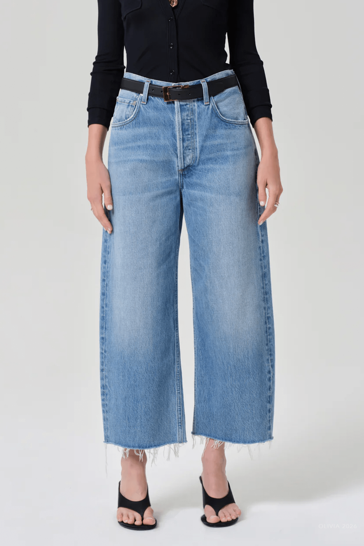 Ayla Raw Hem Crop in Honour - shop - olivia.com