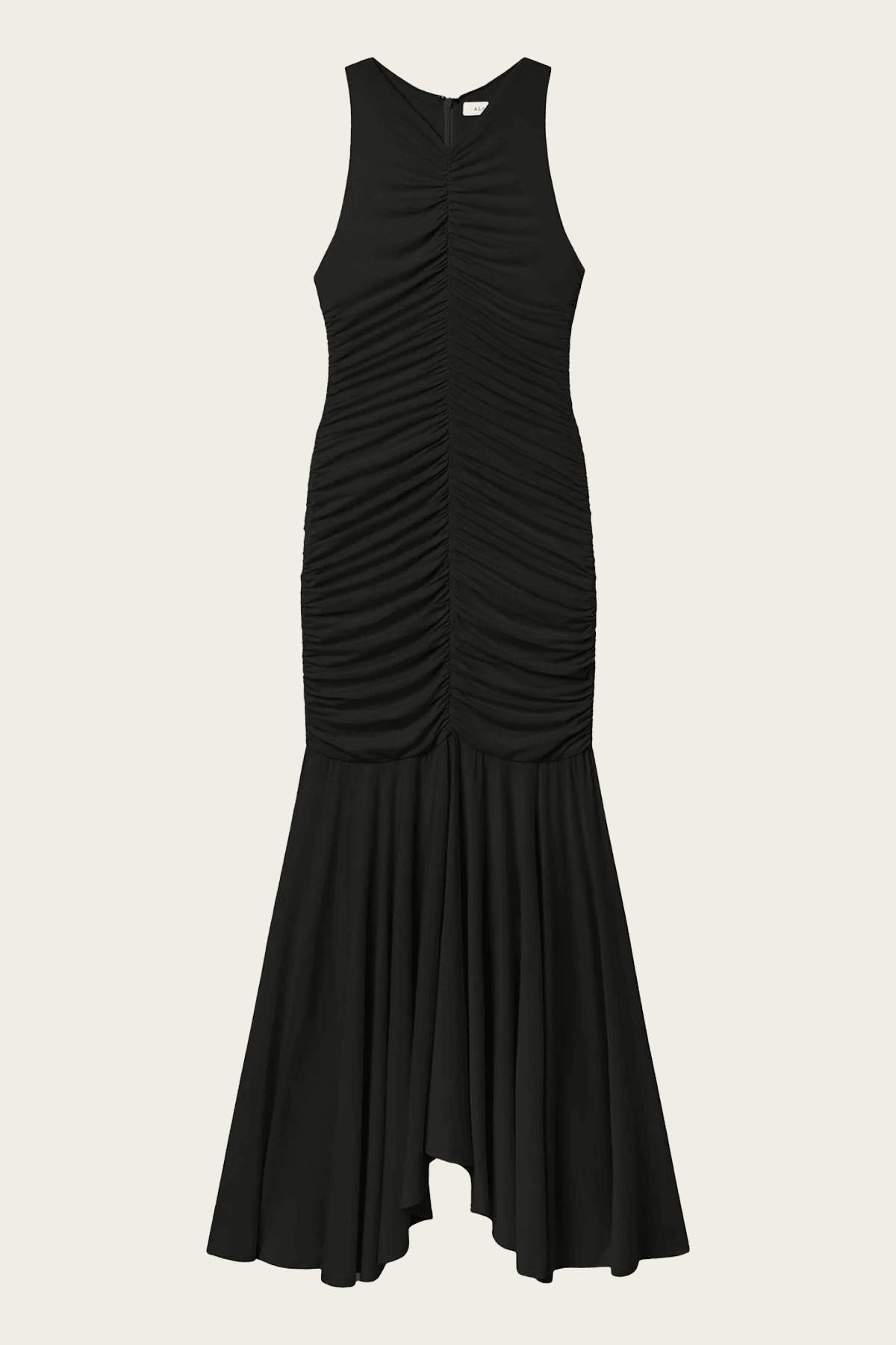 Ayla Ruched Knit Midi Dress in Black - shop - olivia.com