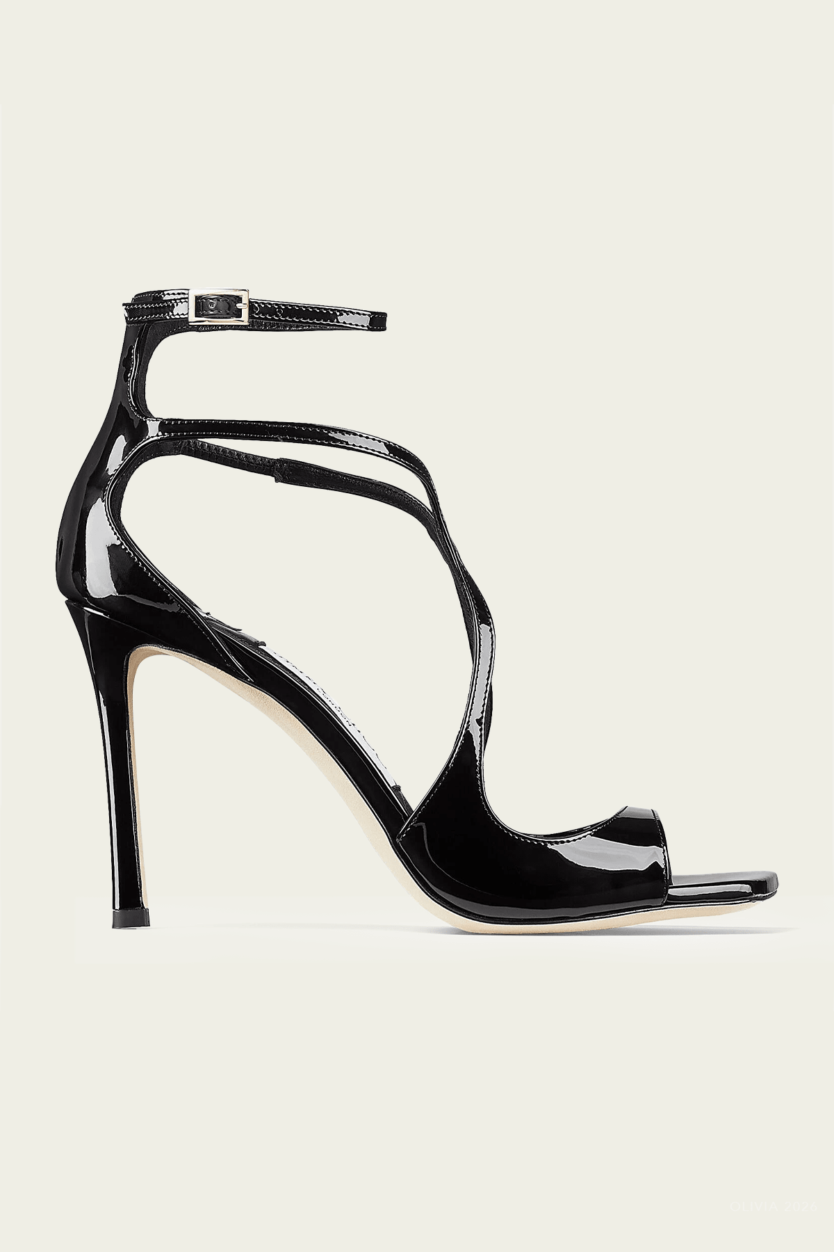 Azia 95 Sandal in Black Patent - shop - olivia.com