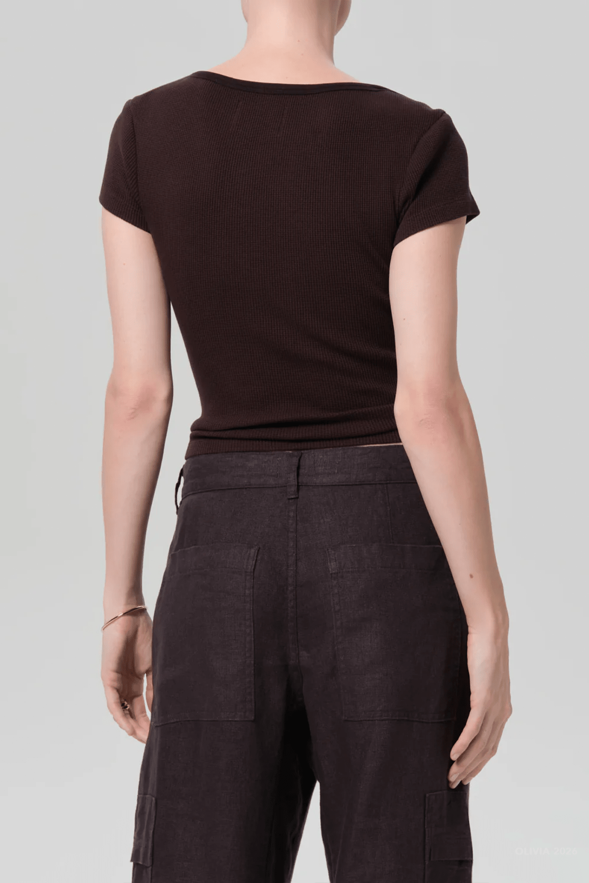 Baby Waffle Tee in Chocolate - shop - olivia.com