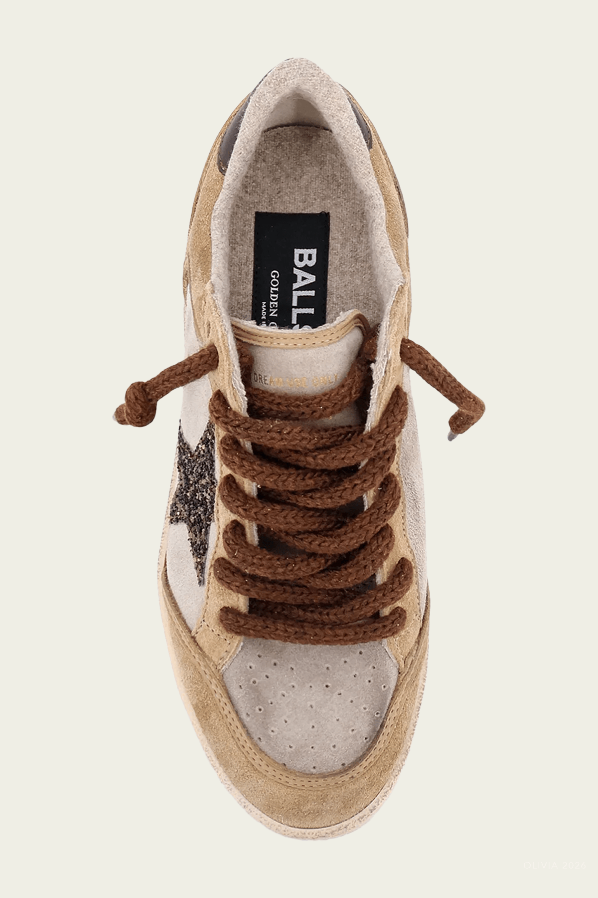 Ball - Star Brown Camel Suede Leather Sneaker - shop - olivia.com