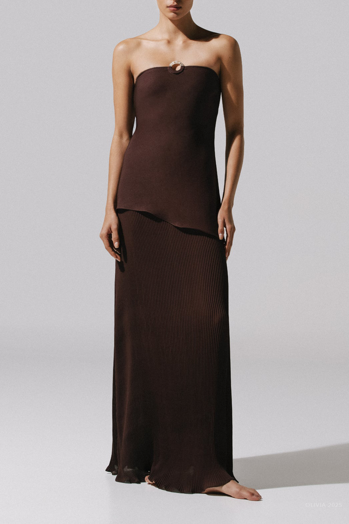 Gaia Maxi Dress in Cocoa