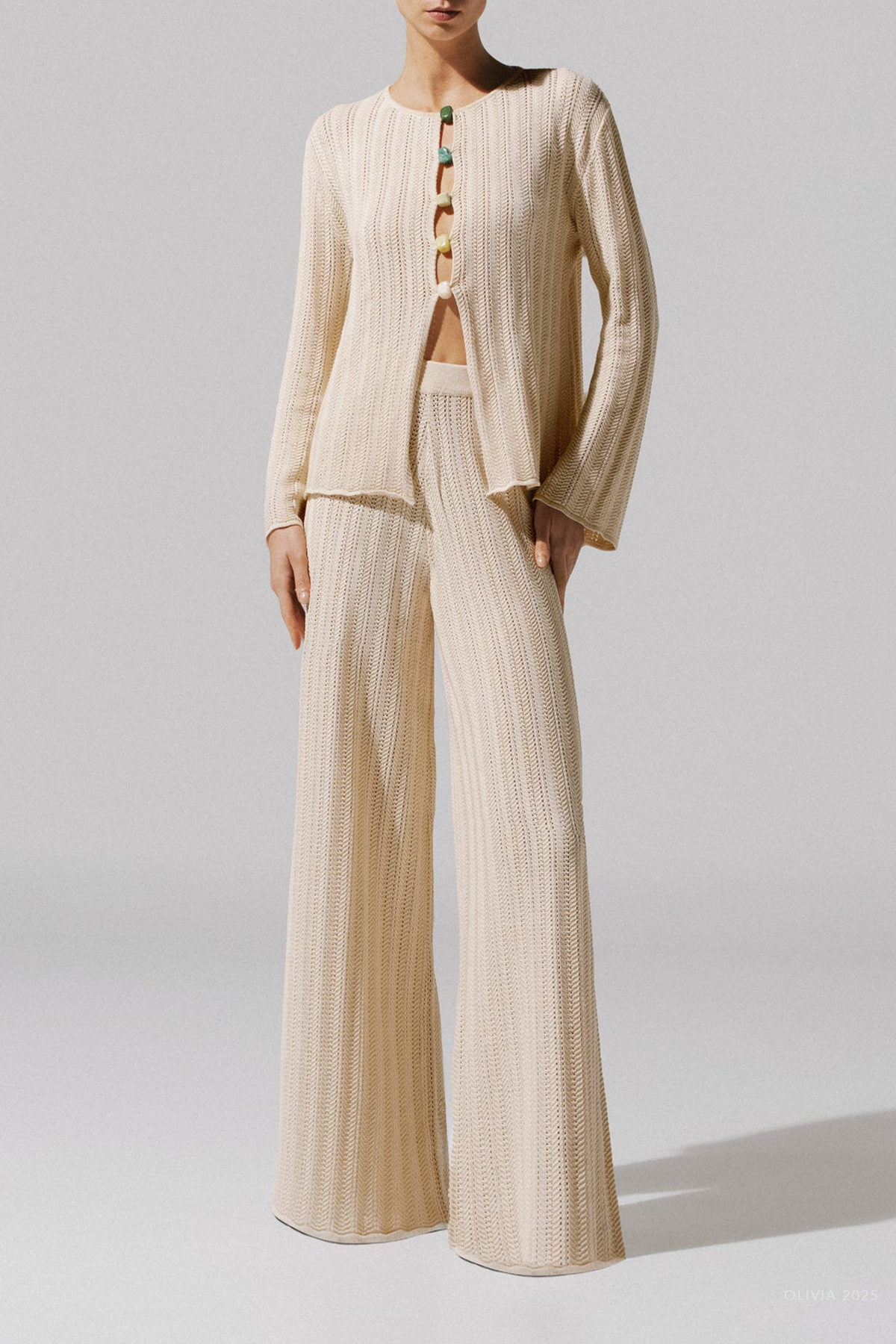Corsica Pant in Ivory