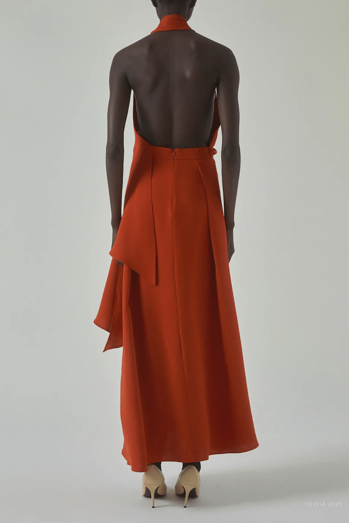 Barbara Dress in Blood Orange - shop - olivia.com