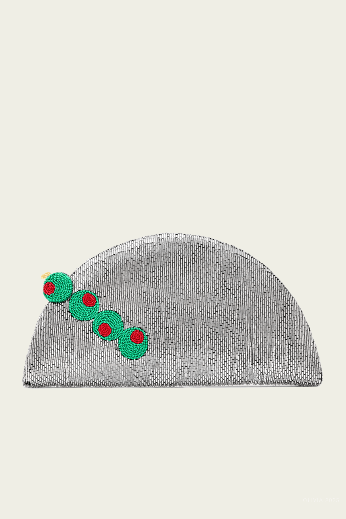 Beaded Martini Clutch in Silver - shop - olivia.com