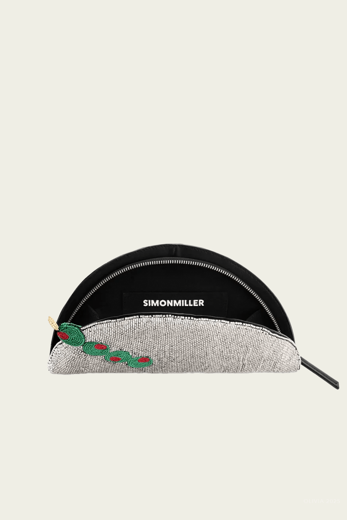 Beaded Martini Clutch in Silver - shop - olivia.com