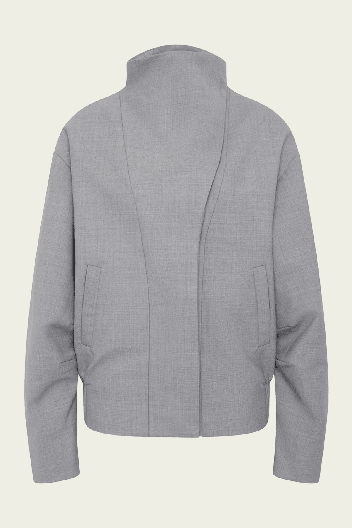 Belle Bomber Jacket in Grey Marle - shop-olivia.com