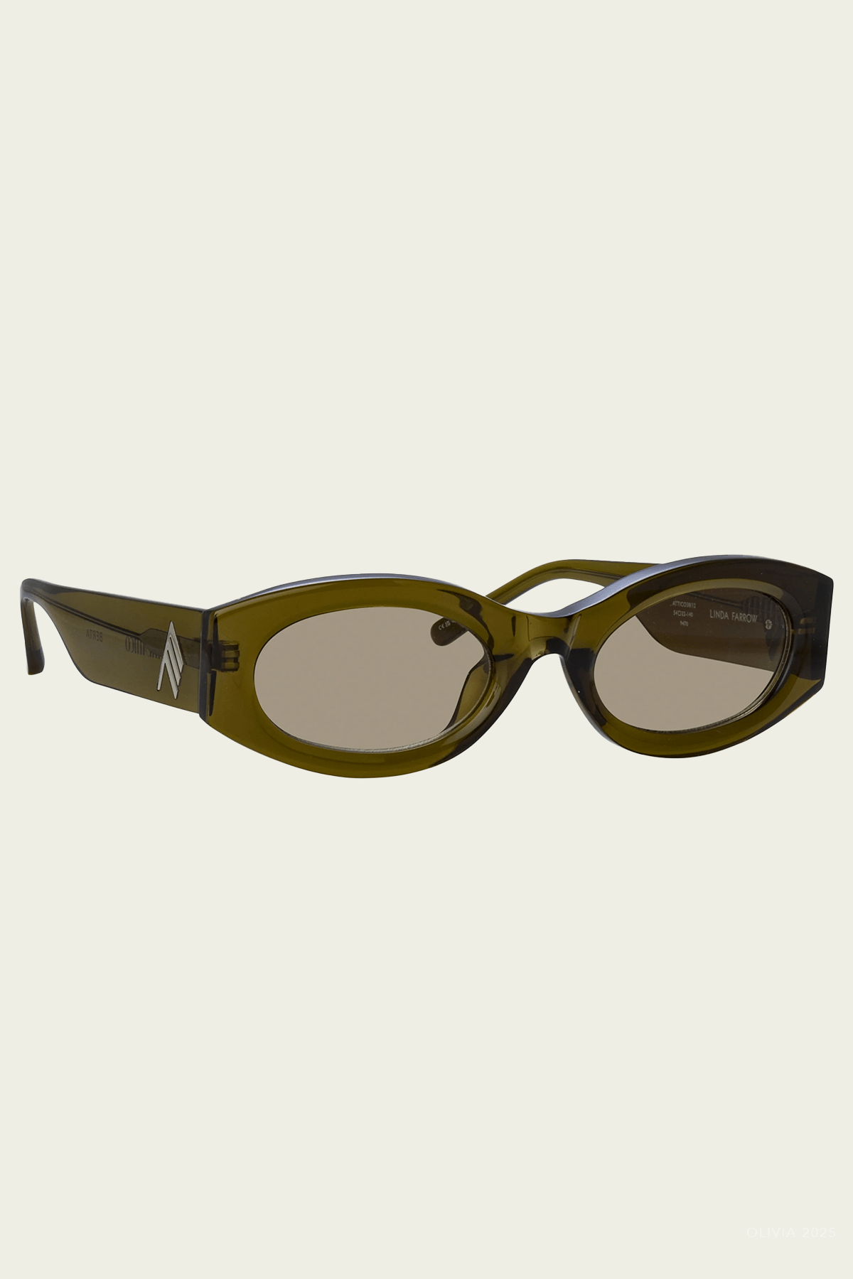 Berta Oval Sunglasses in Olive - shop - olivia.com