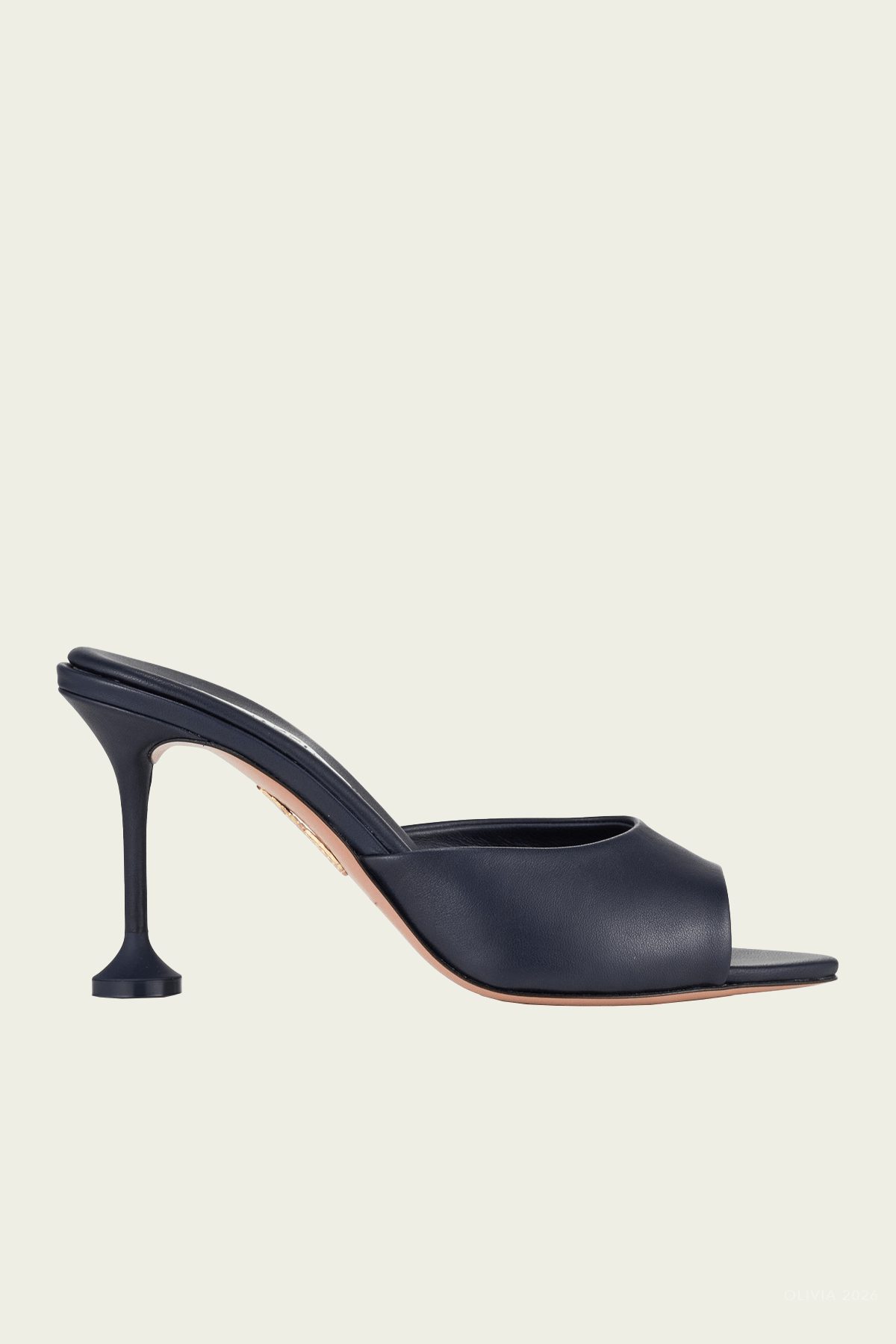 Bisous Mule 85 in Marine Blue - shop-olivia.com