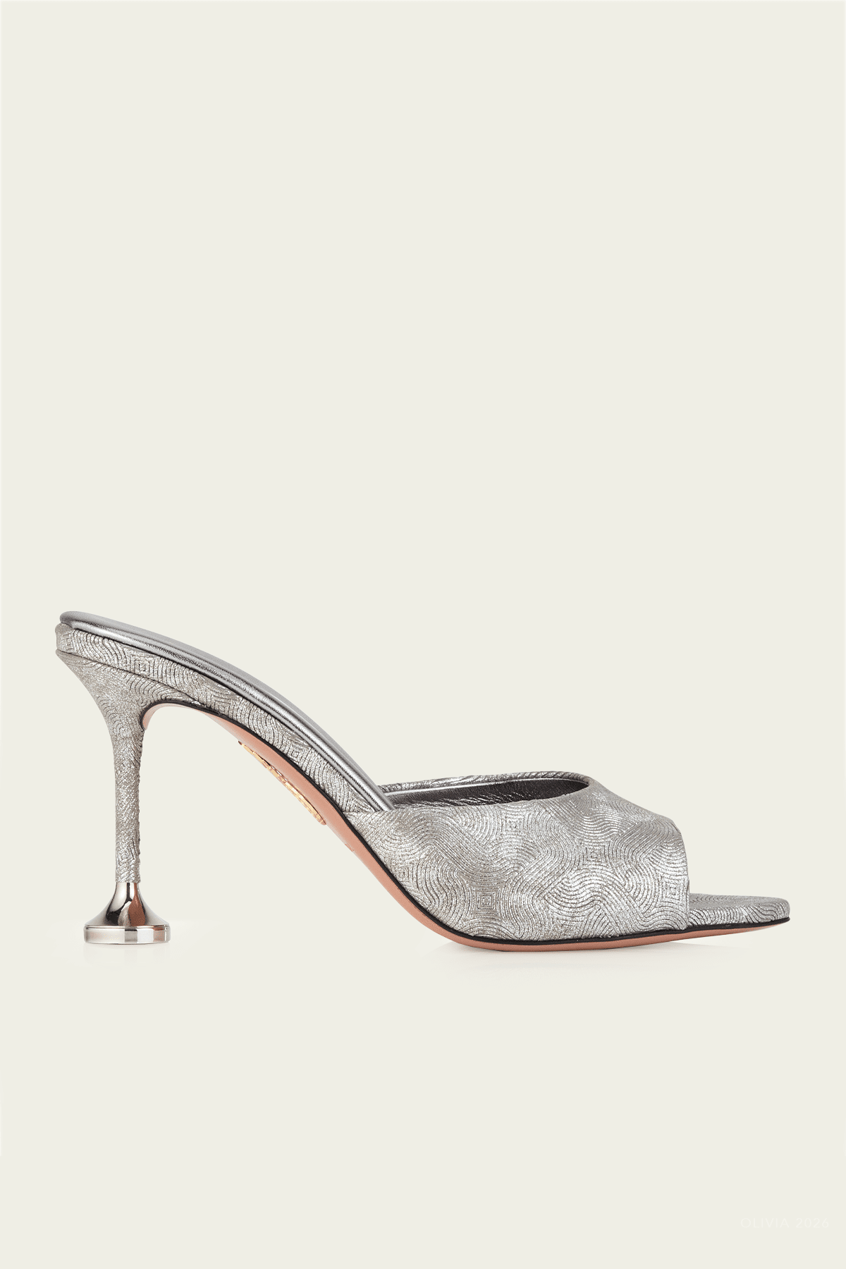 Bisous Mule 85 in Silver - shop - olivia.com
