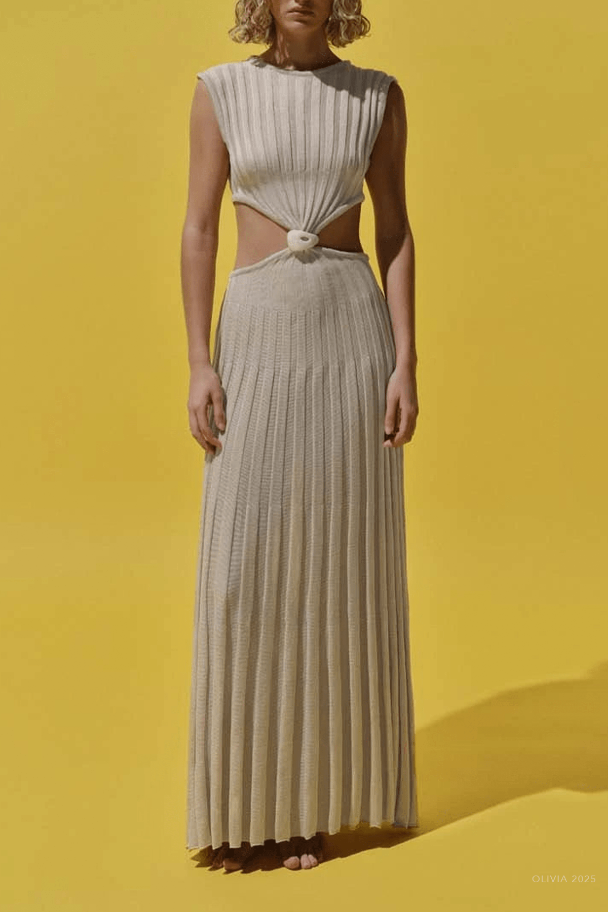 Blade Dress in Marble Ivory - shop - olivia.com