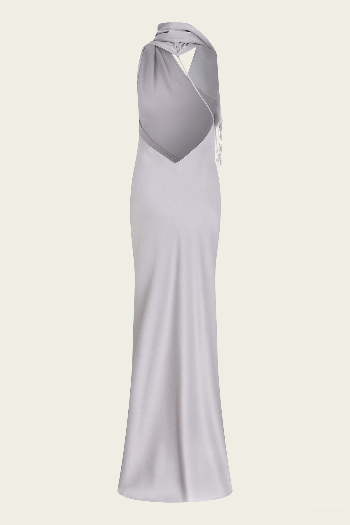 Brice One - Shoulder Maxi Dress in Silver - shop - olivia.com