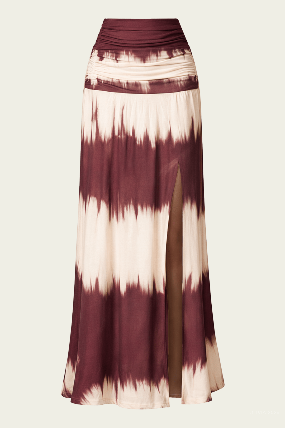 Bromelia Skirt in Tye Dye Cabernet - shop - olivia.com