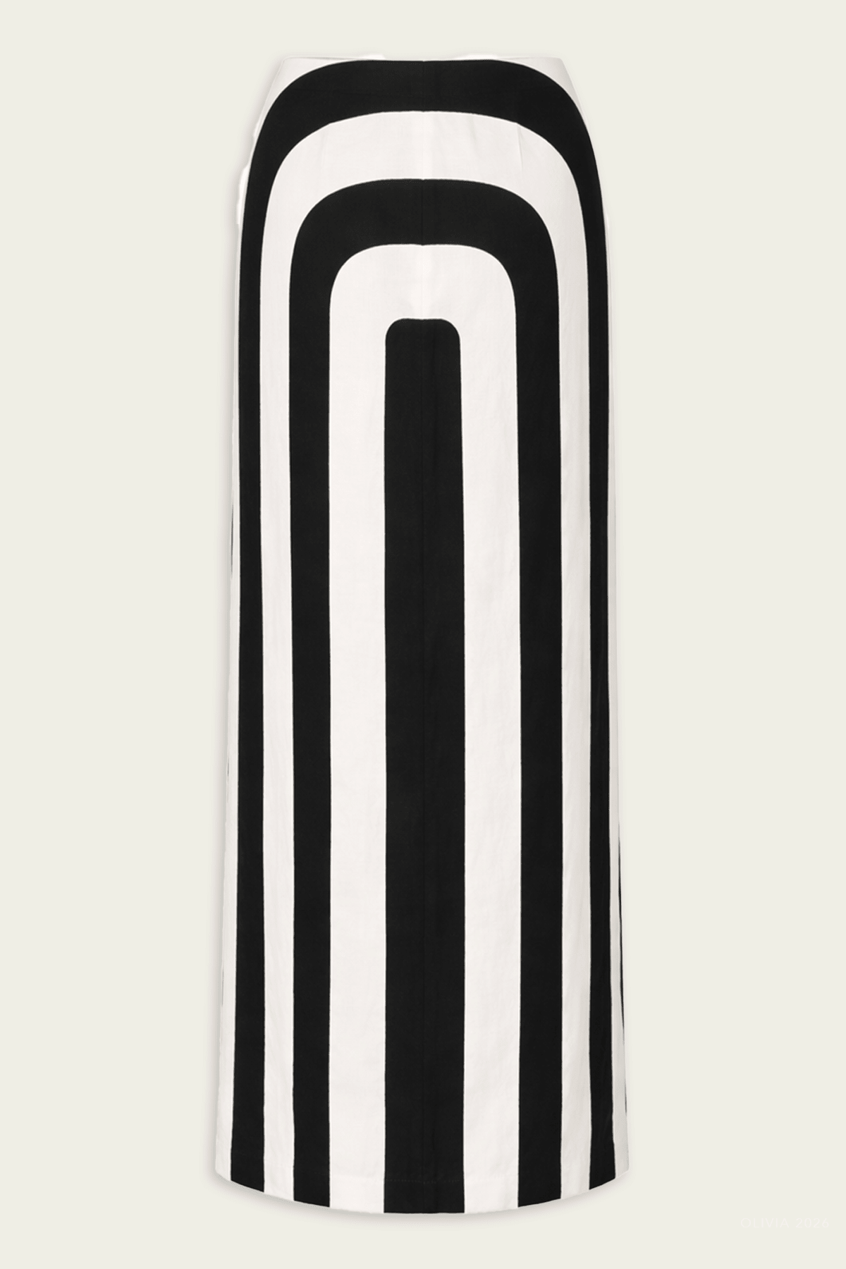 Bruna Midi Skirt in Arco Black White - shop - olivia.com