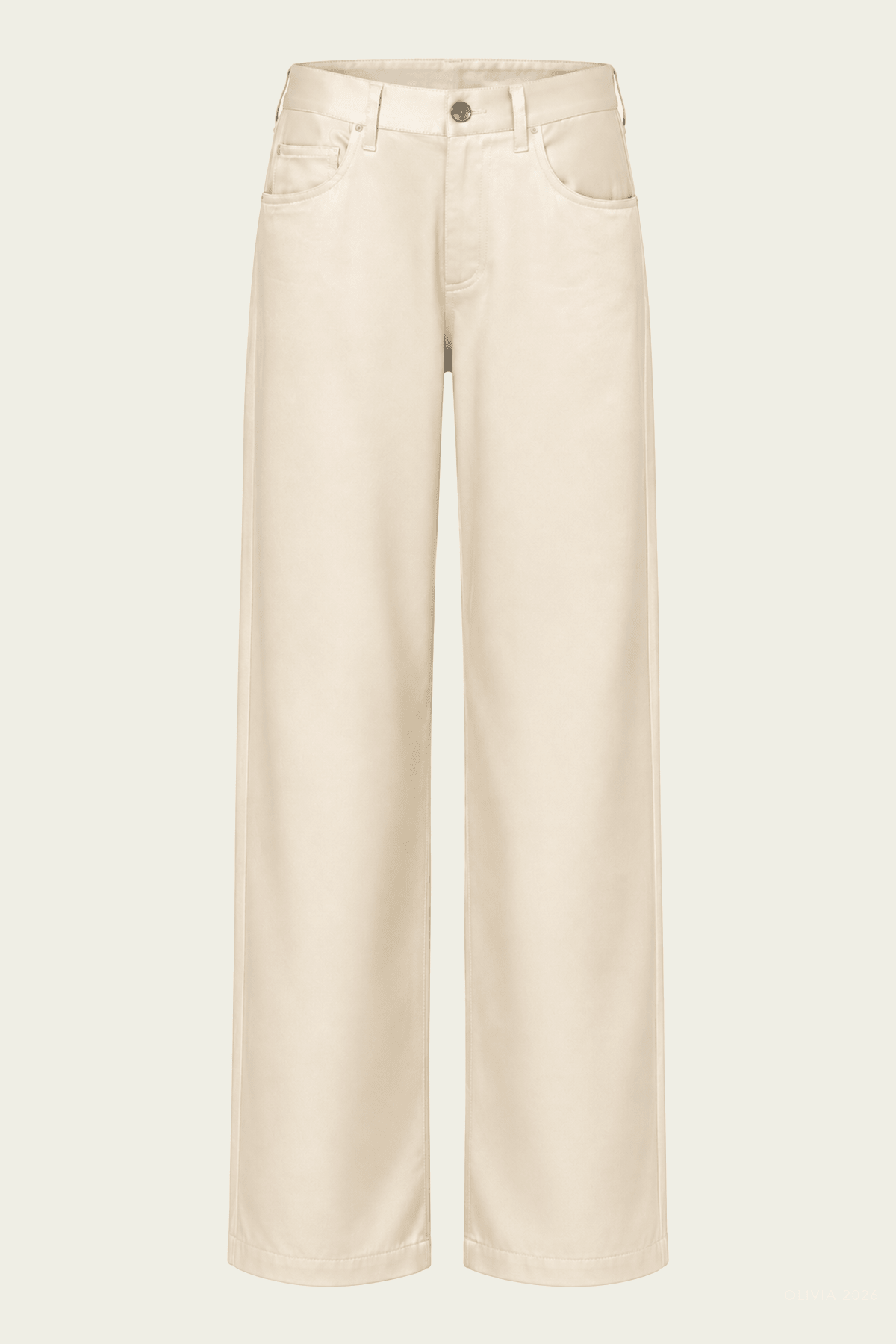 Brynn Trouser in Cream - shop-olivia.com