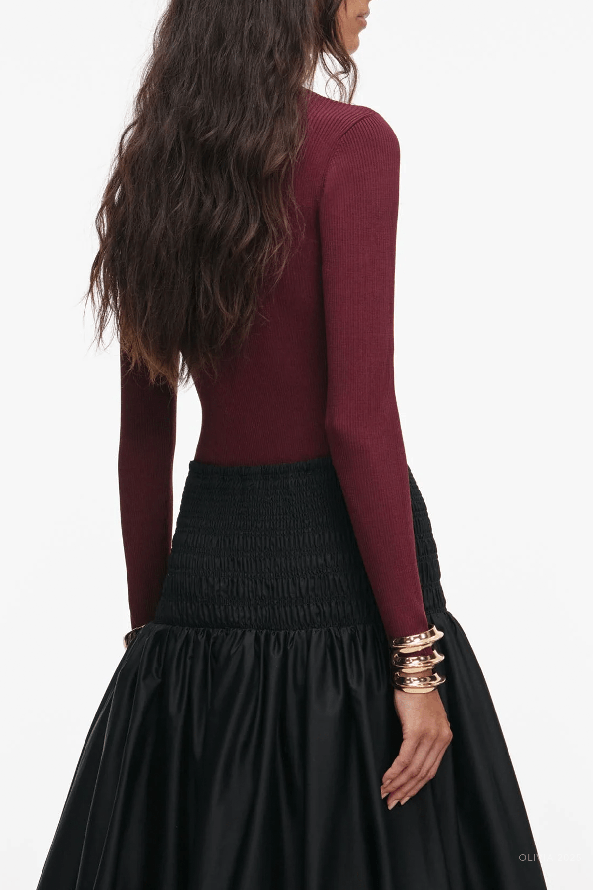 Burgundy Keyhole Knit Top - shop - olivia.com