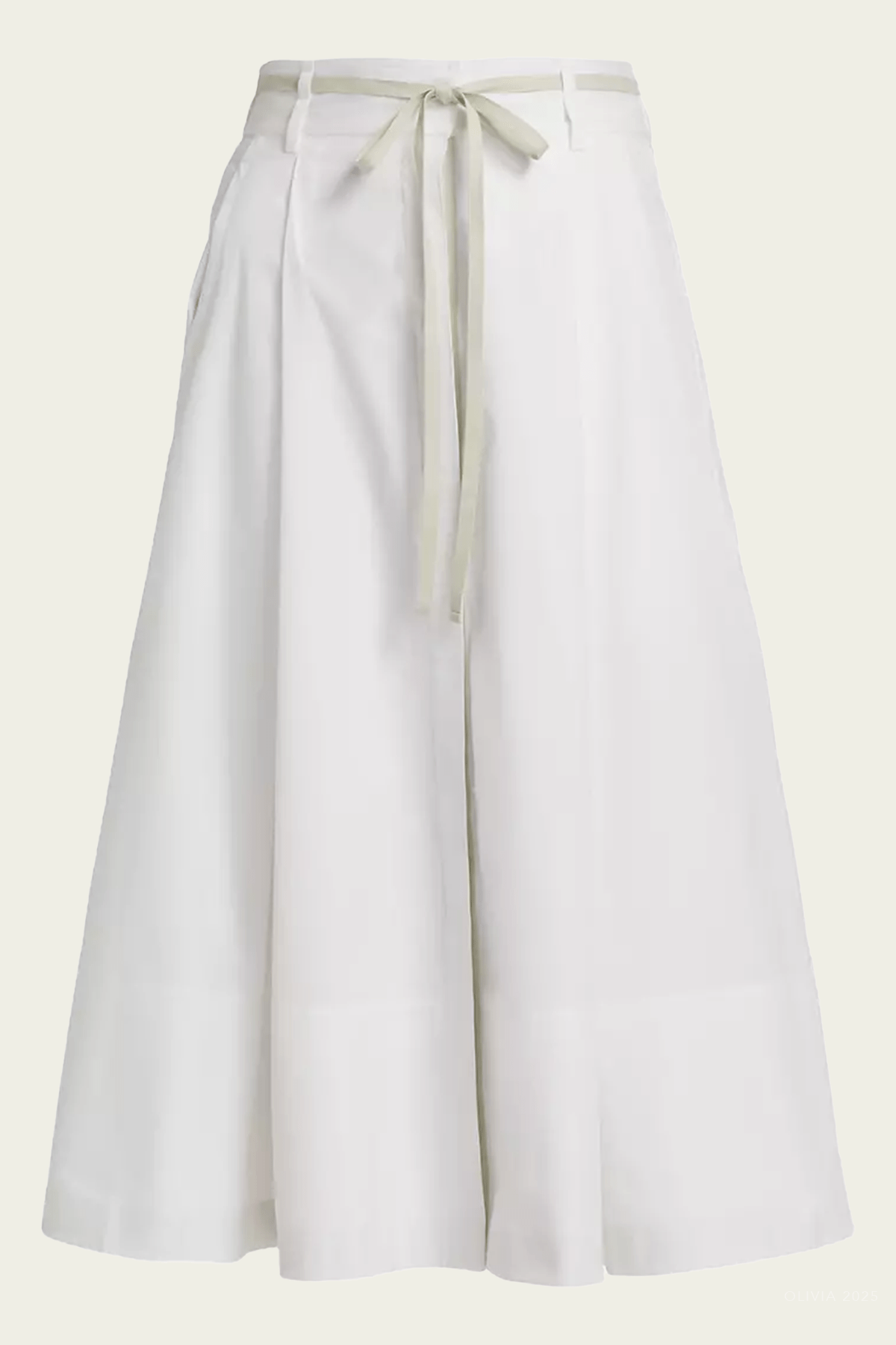 Canvas Tape Cotton Skirt in Optic White - shop - olivia.com