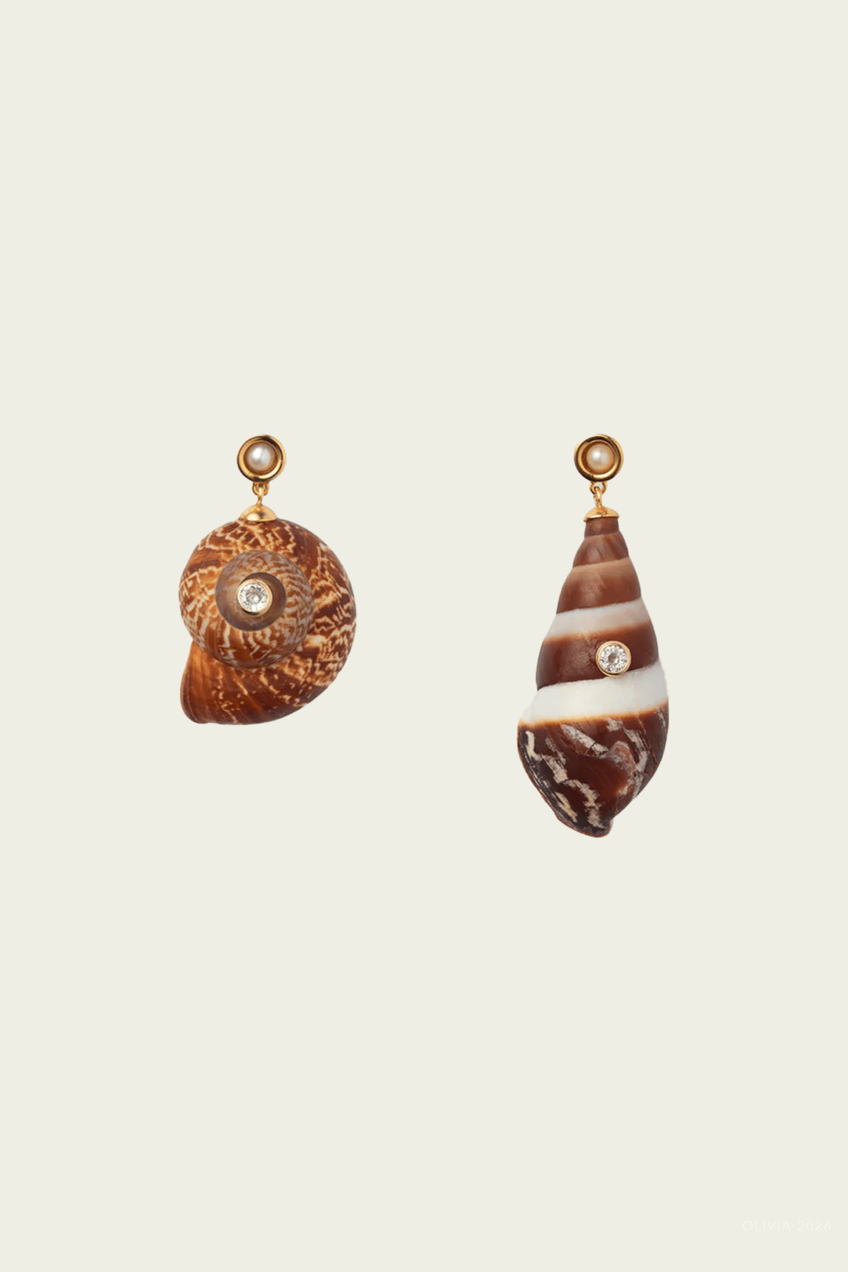 Caracol Earrings in Brown - shop-olivia.com