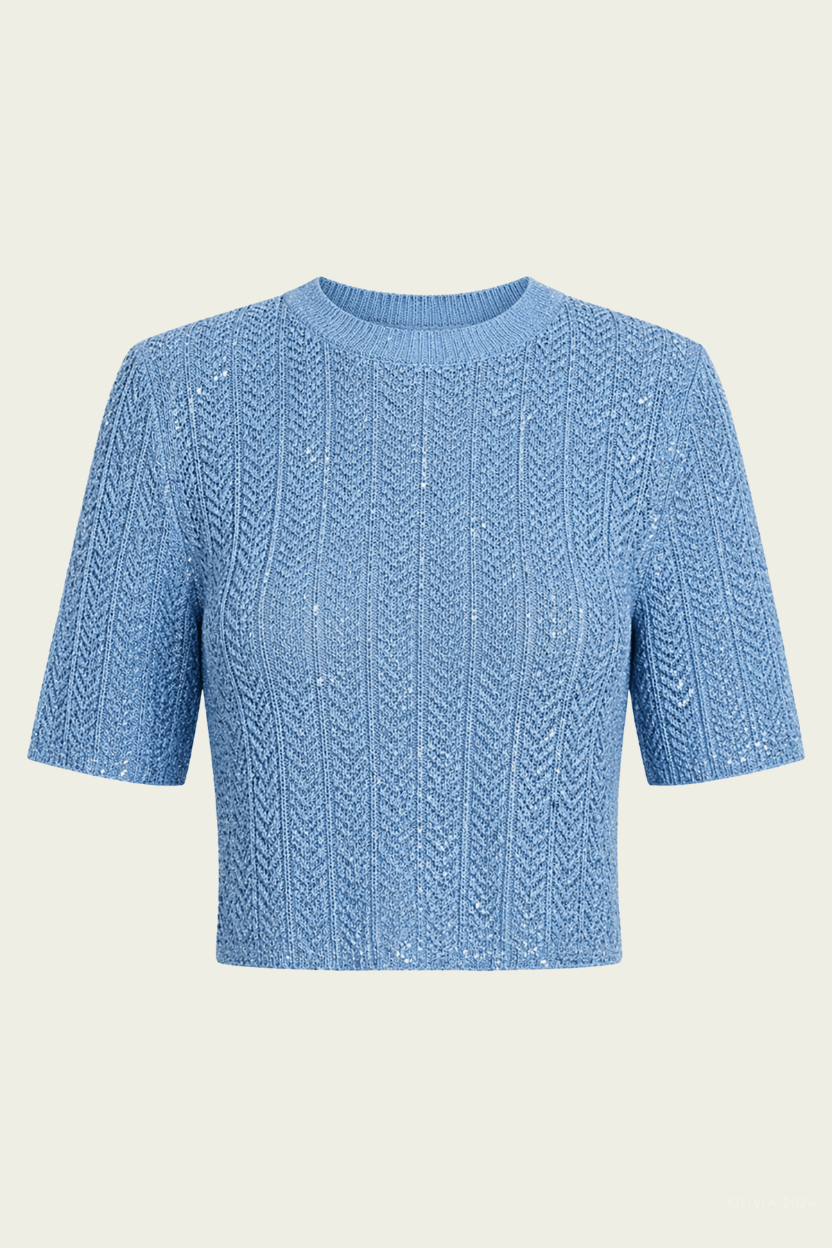 Carli Baby Tee in Dusty Blue - shop - olivia.com
