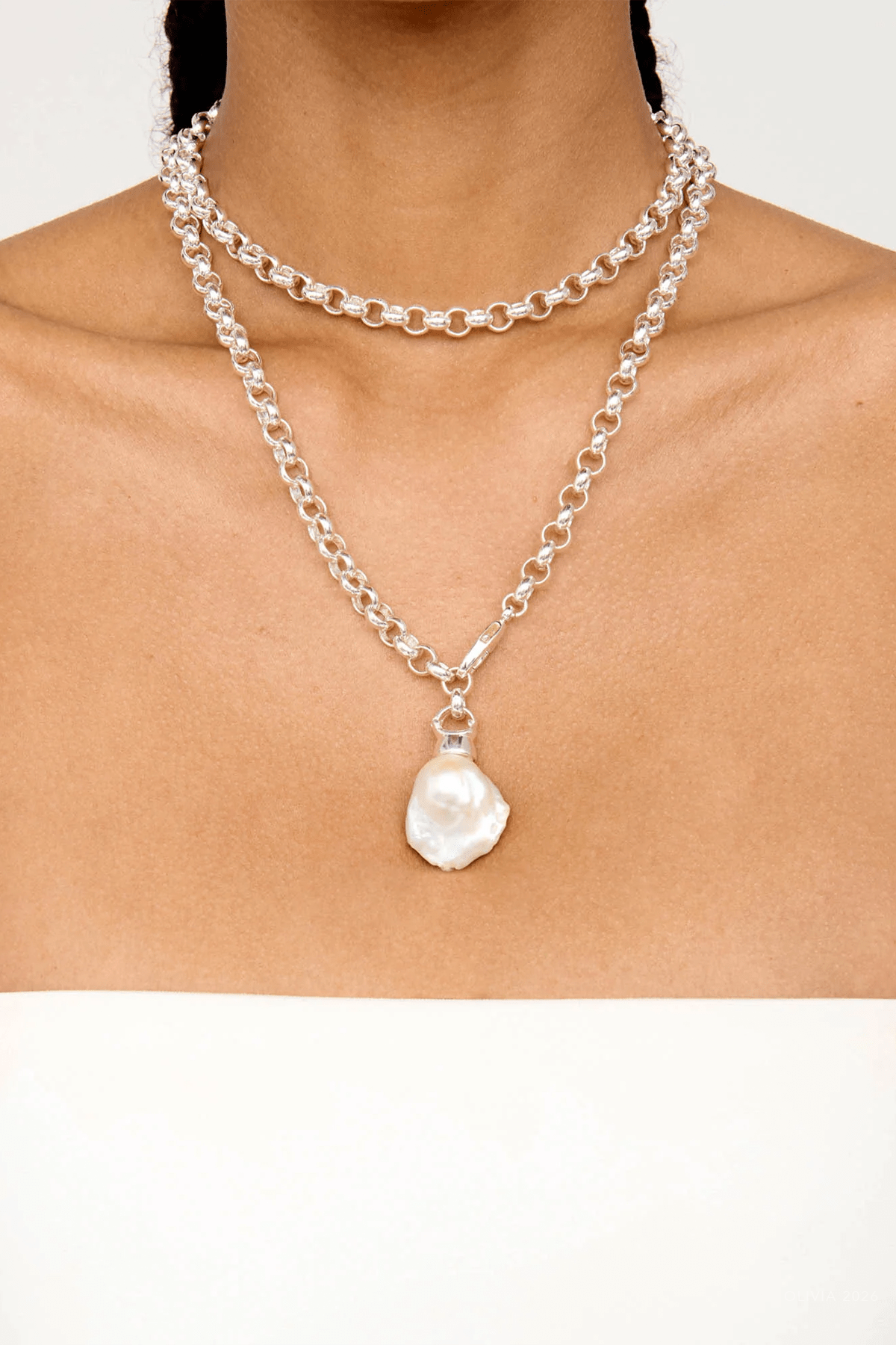 Carmela Necklace in Silver - shop - olivia.com