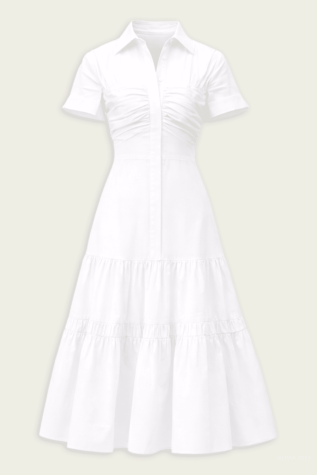 Carosini Midi Dress in White - shop - olivia.com