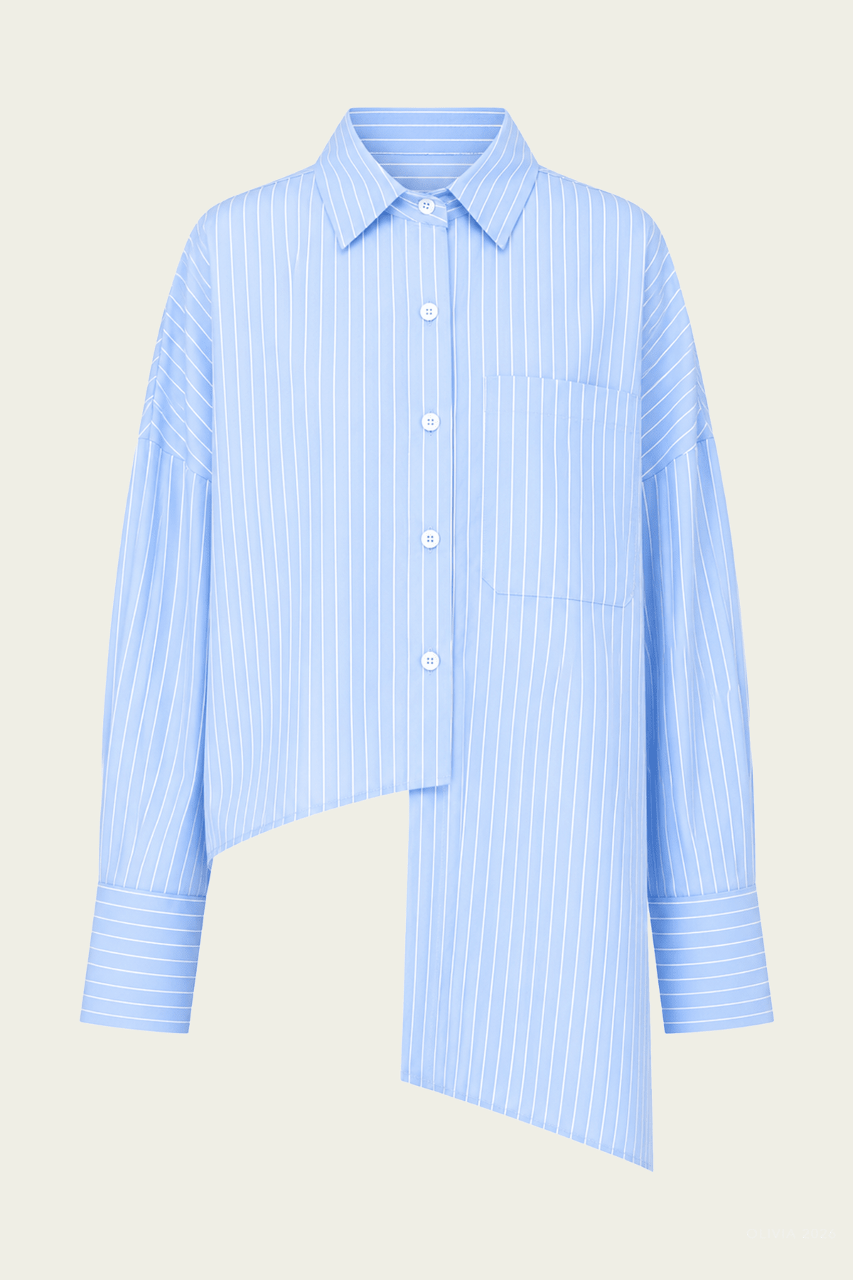 Carter Shirt in Blue Stripe - shop-olivia.com