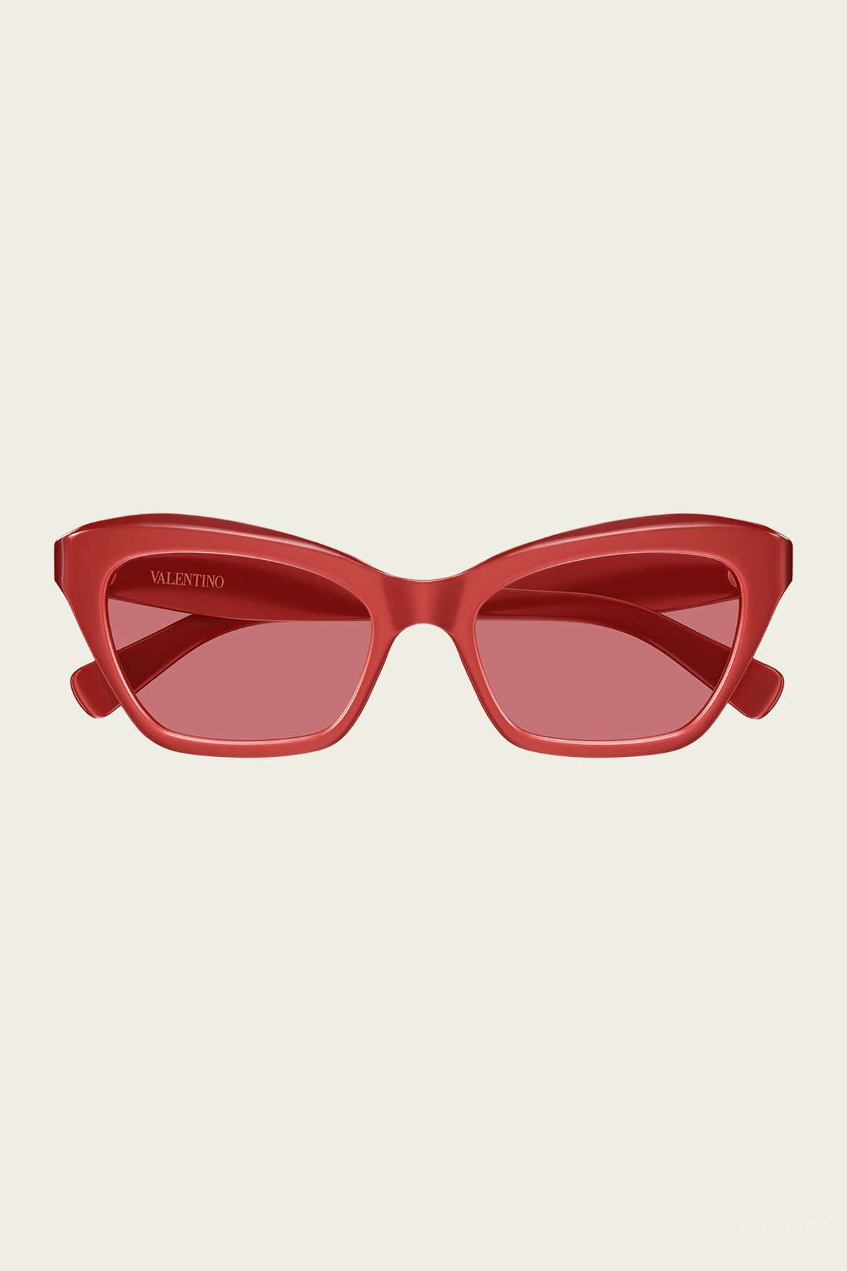 Cat-Eye Colored Sunglasses in Red - shop-olivia.com