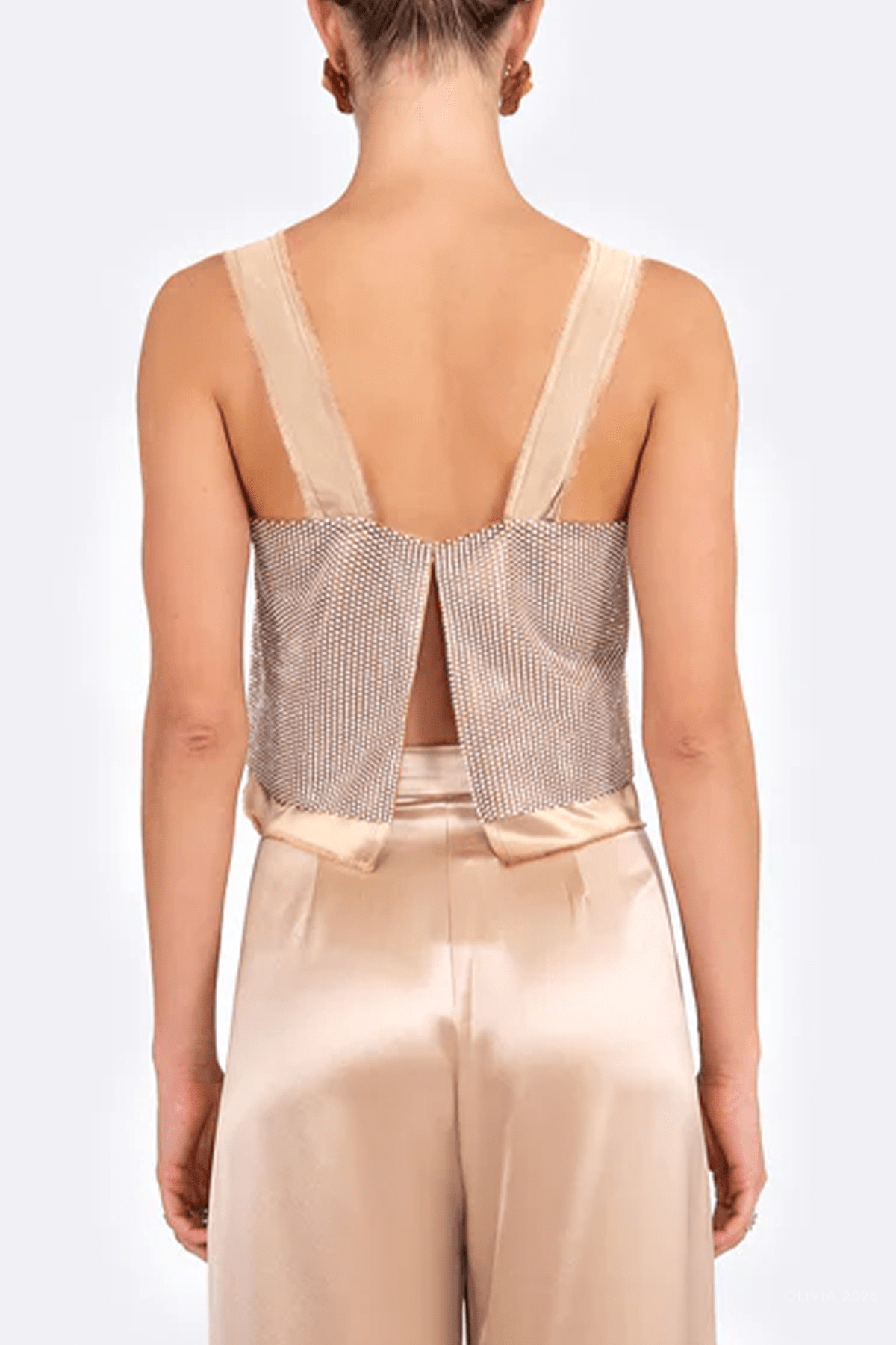 Catrina Jewel Tank in Sand - shop-olivia.com
