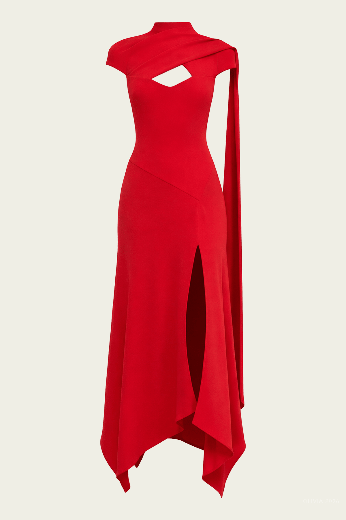 Cecily Midi Dress in Ghermez - shop - olivia.com