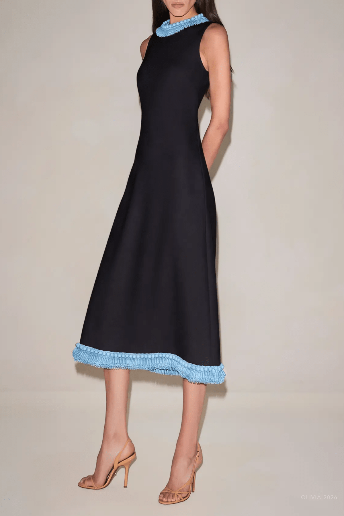 Cedrata Midi Dress in Black - shop-olivia.com