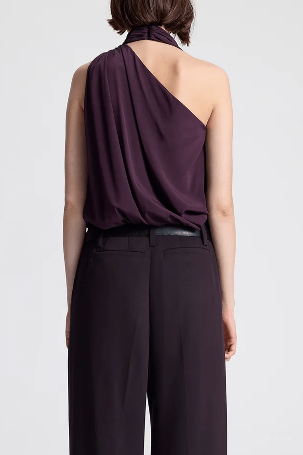 Celeste Silk Top in Deep Plum - shop - olivia.com