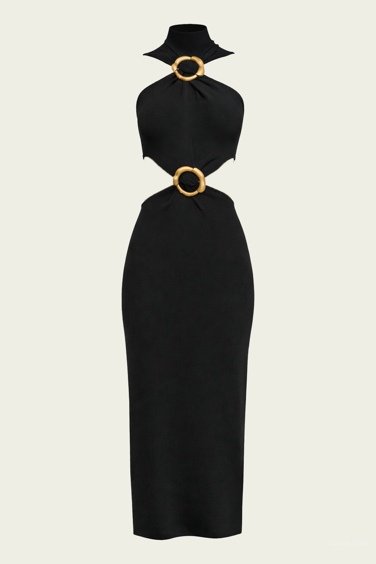 Ambar Knit Midi Dress in Black