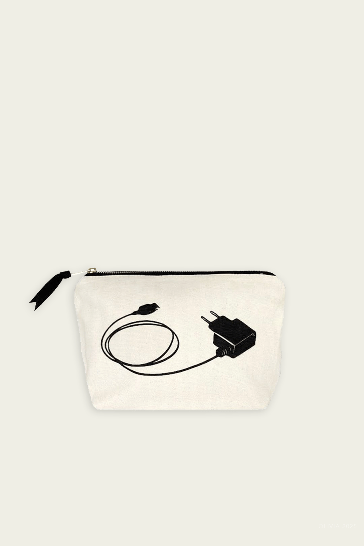 Charger Pouch in Cream - shop - olivia.com