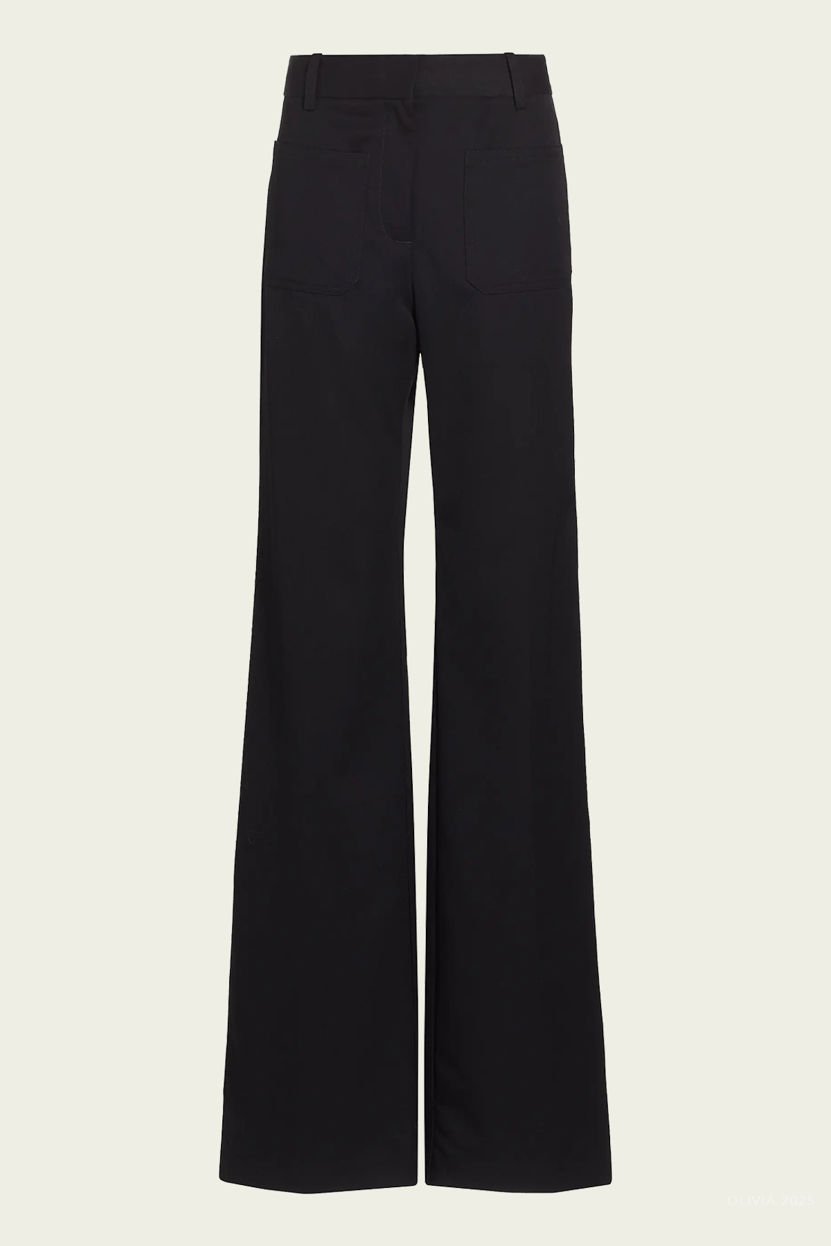Christophe Flared Wool Pants in Black - shop - olivia.com