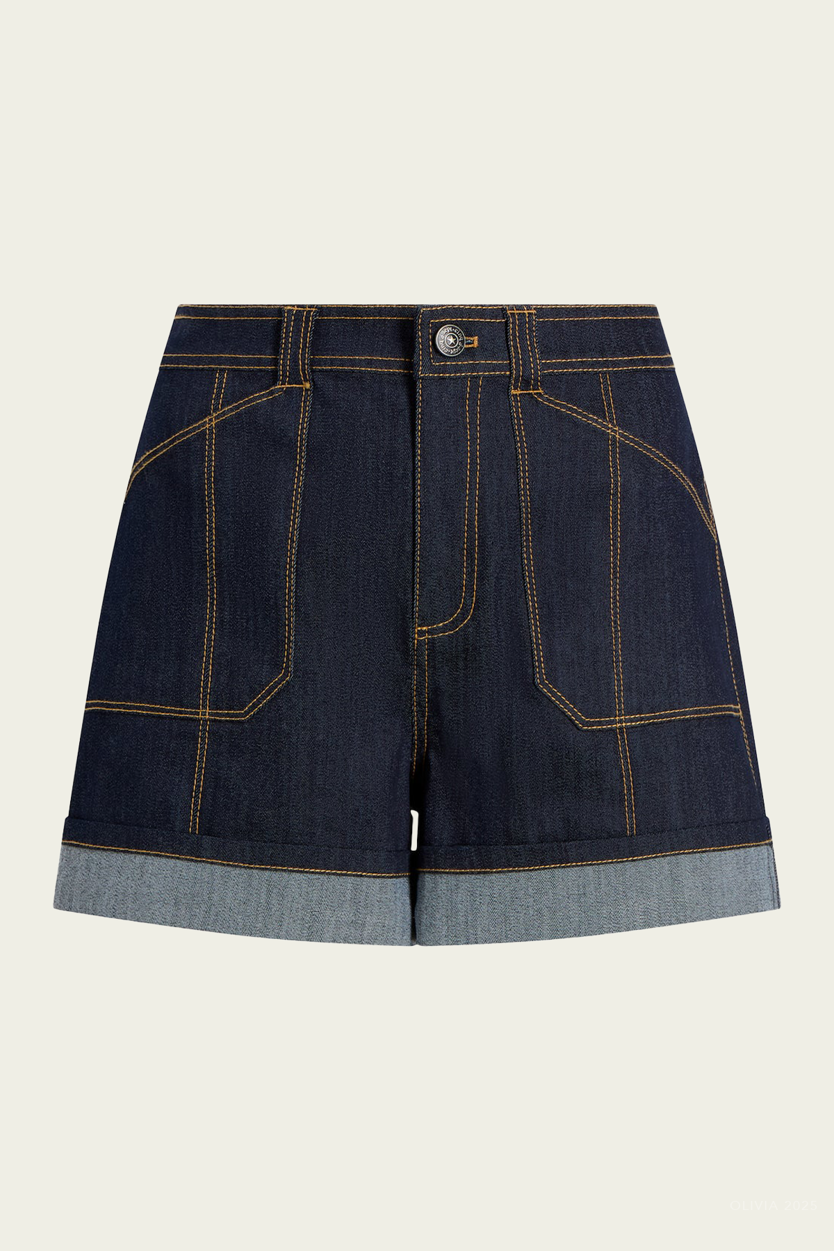 Cuffed Benji Short in Indigo