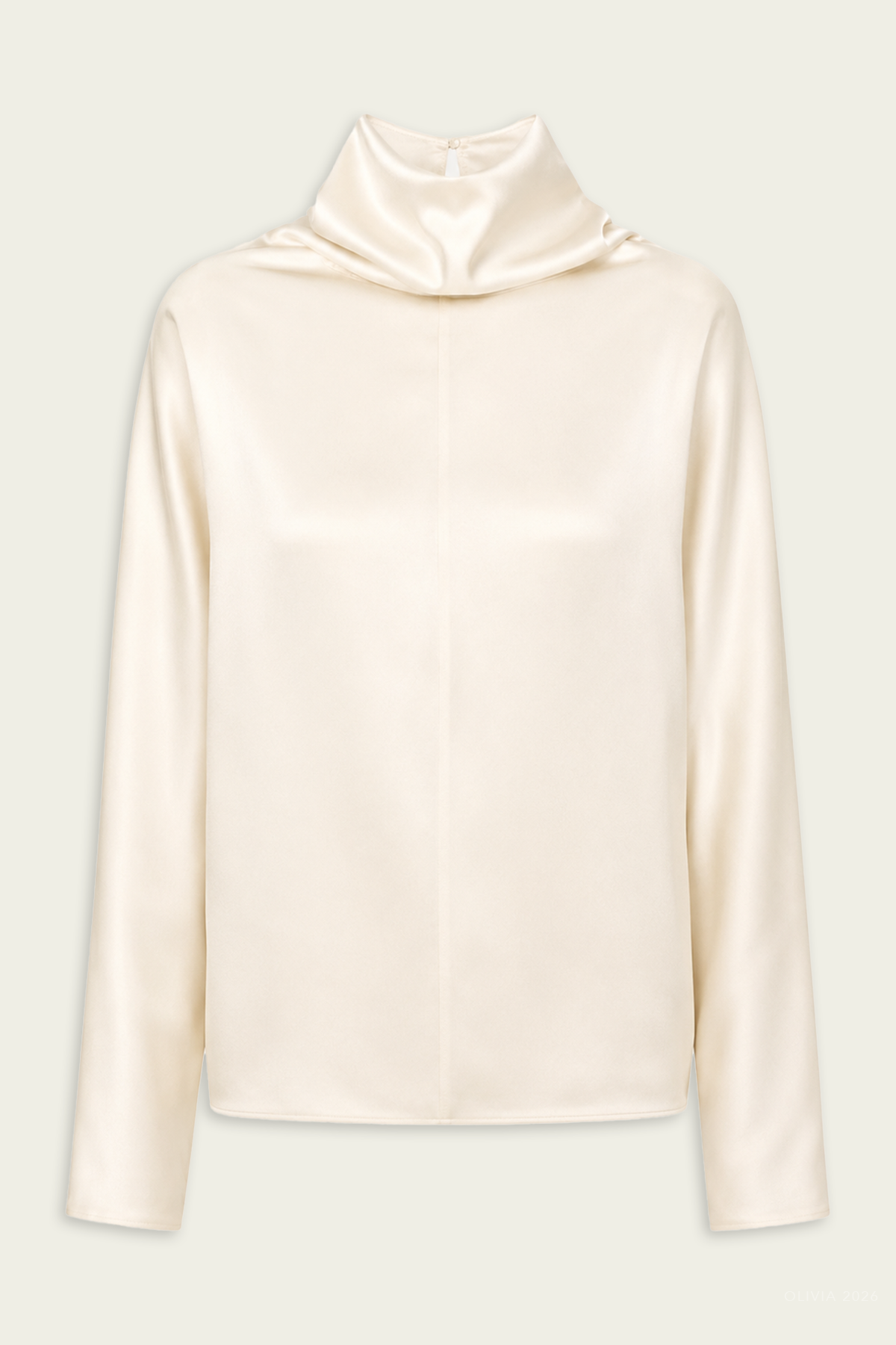 Ilaria Draped Top in Cream