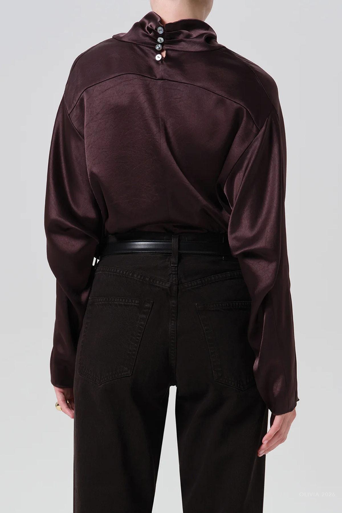 Ilaria Draped Top in Espresso