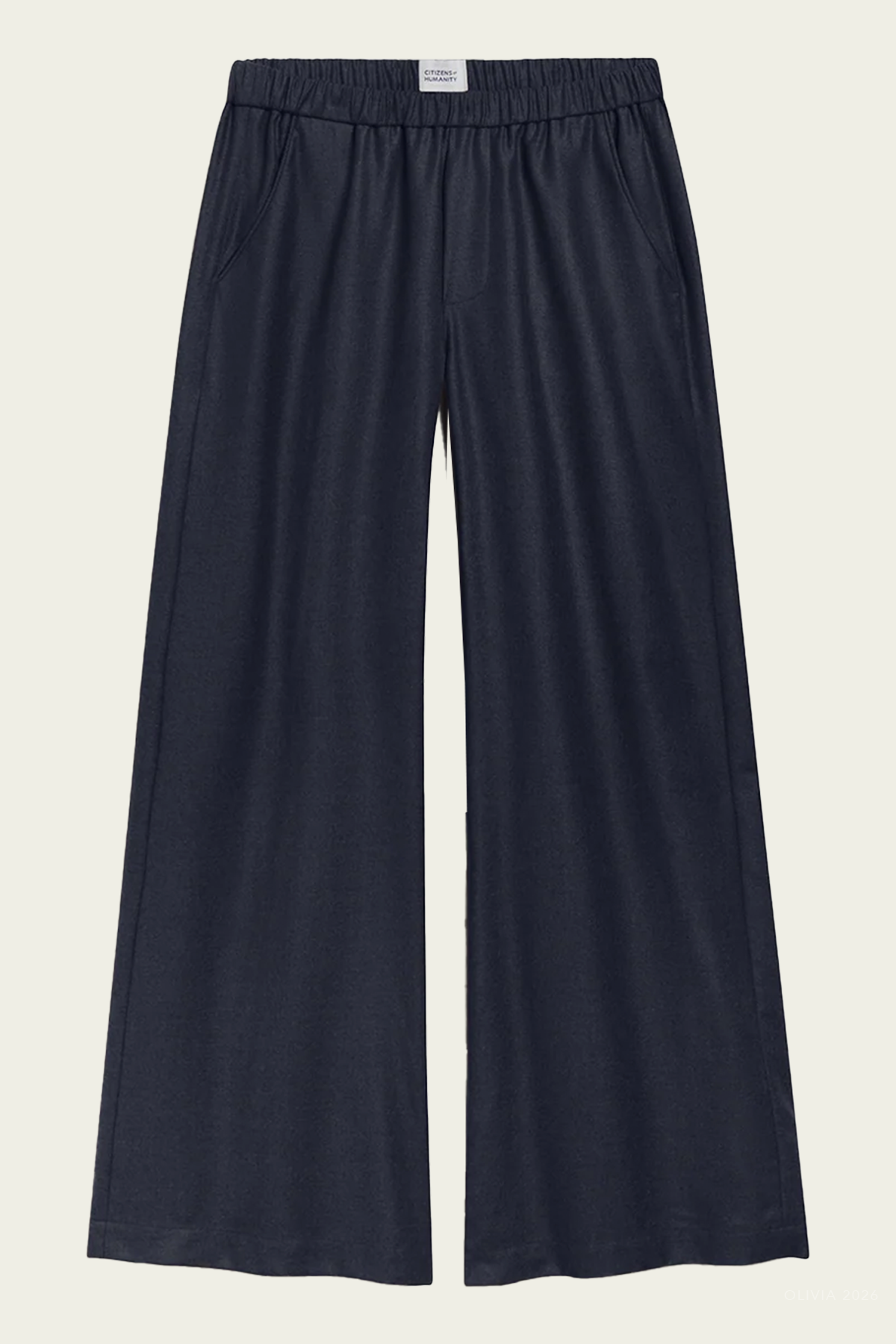 Clara Pull On Wool Pant in Heather Grey