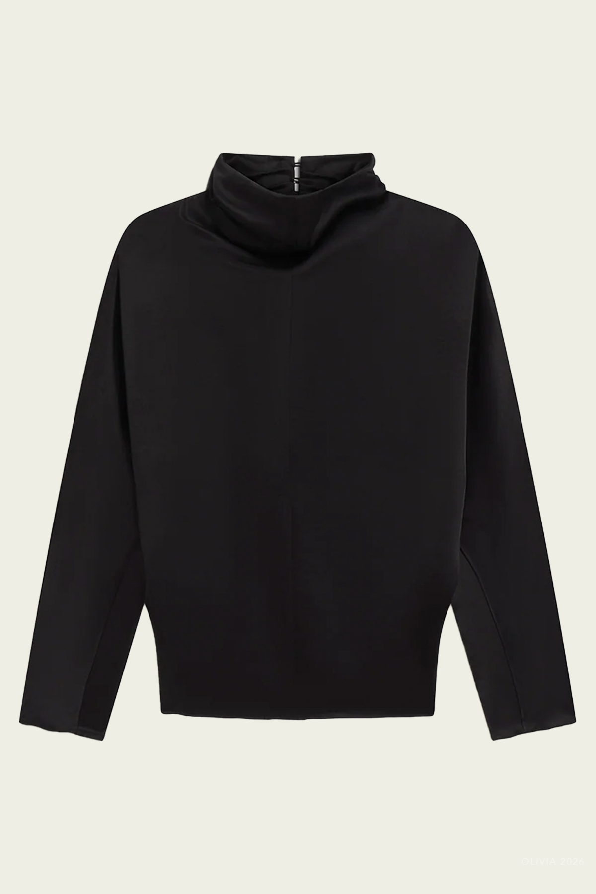 Ilaria Draped Top in Black