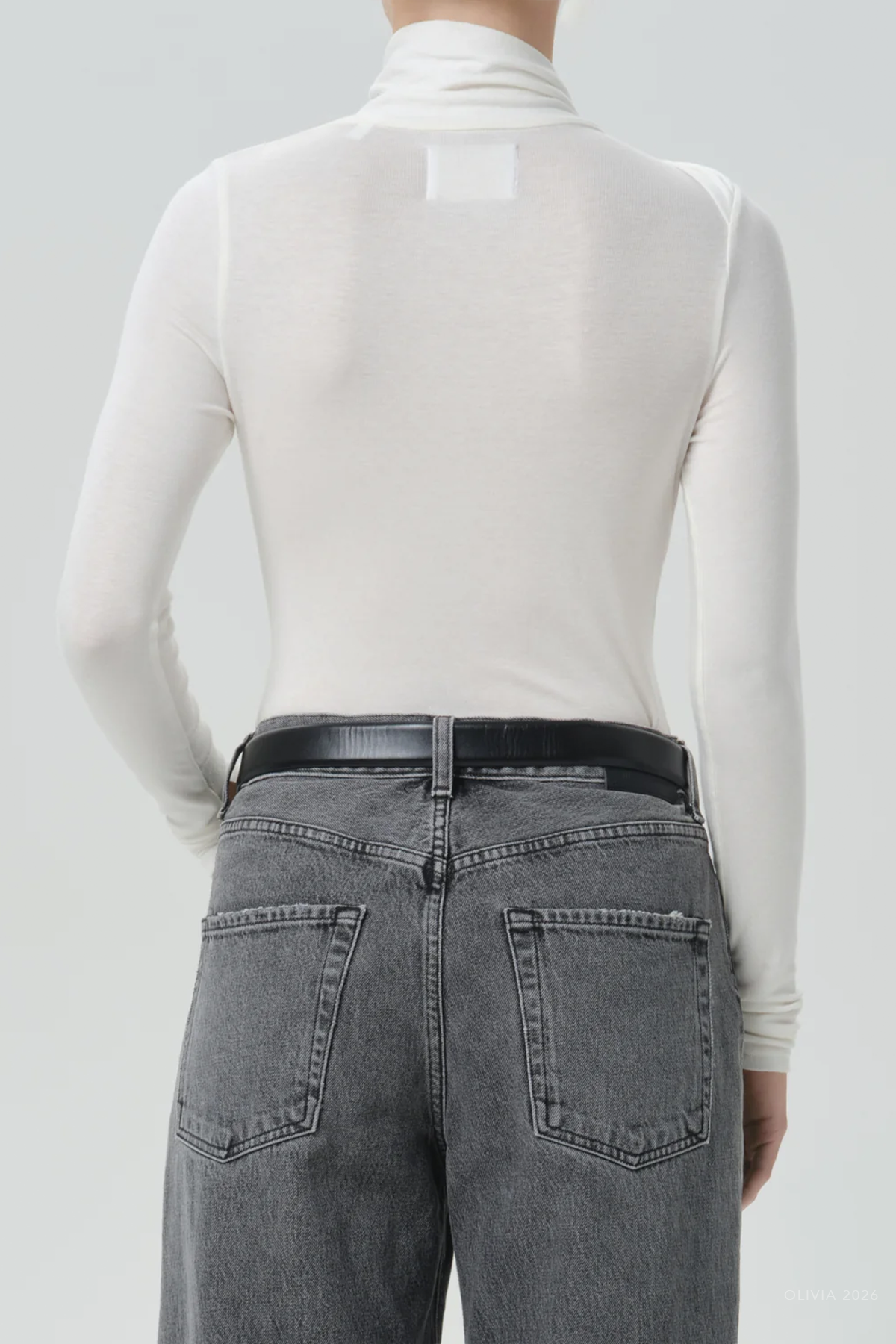 Sculptural Bodysuit in Pashmina