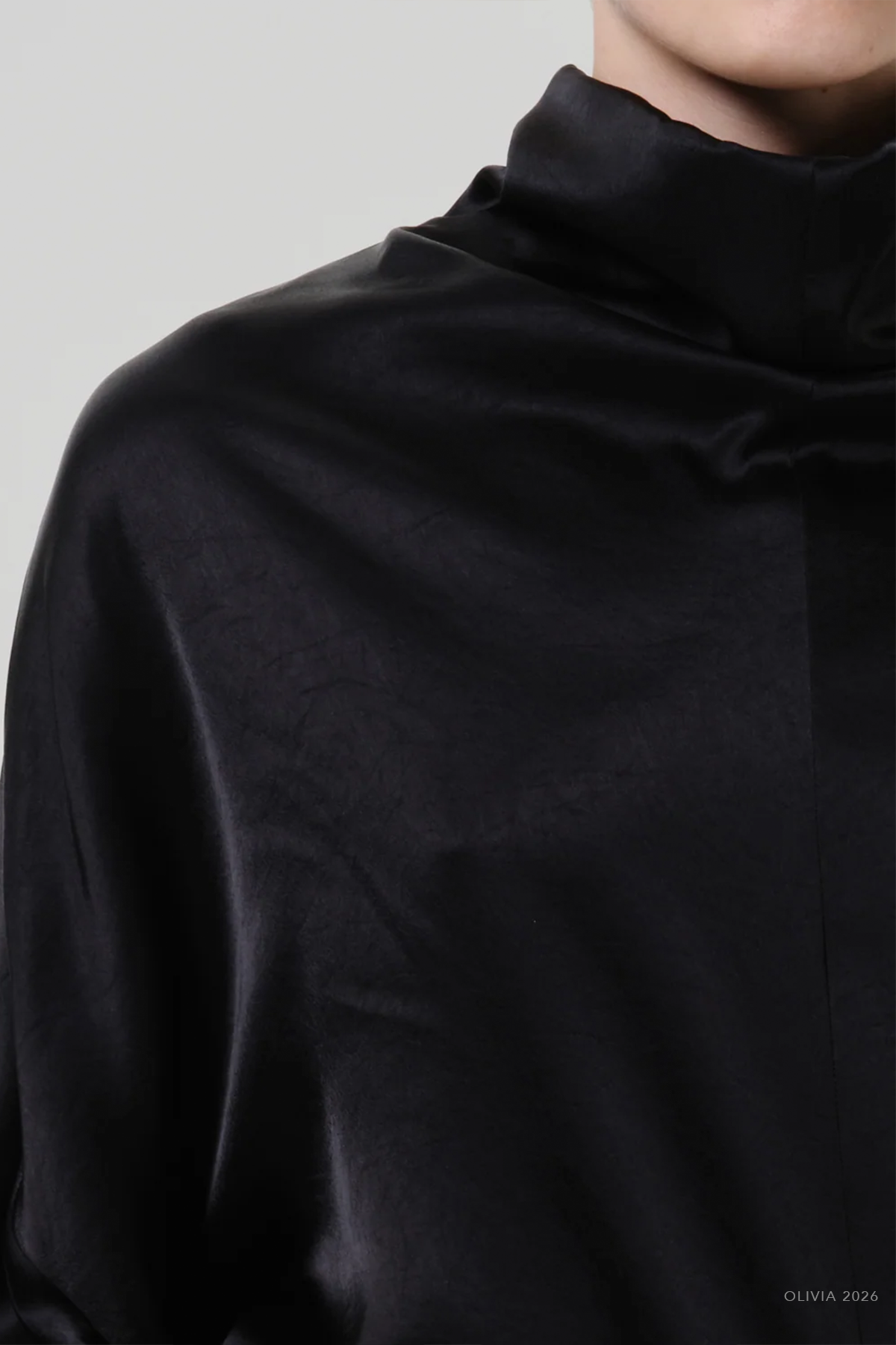 Ilaria Draped Top in Black