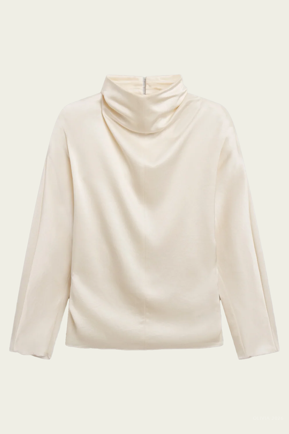 Ilaria Draped Top in Cream