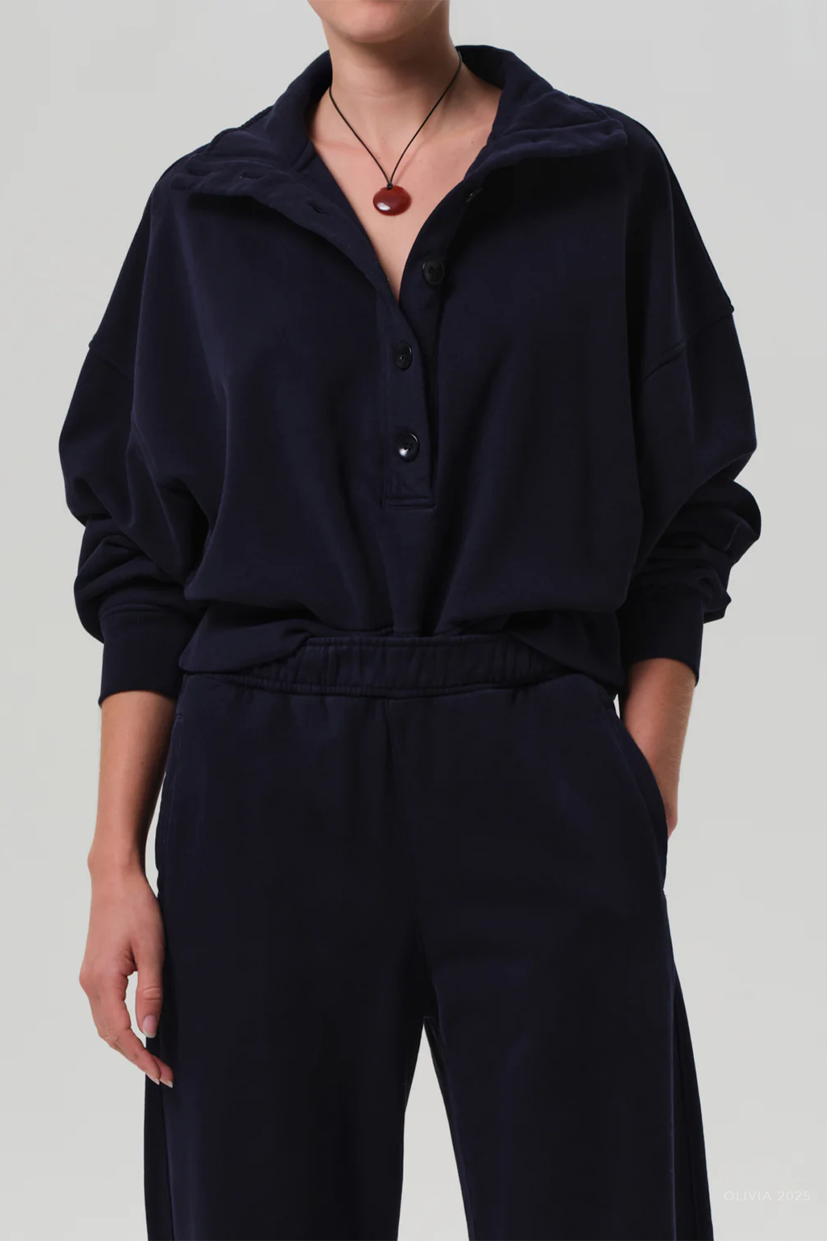 Mirelle Funnel Neck in Navy