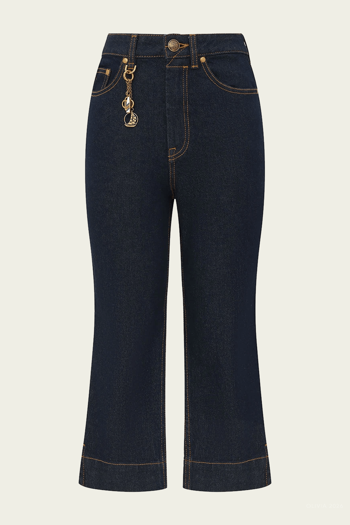 Clash Denim Capri Pant in Night Sky - shop-olivia.com