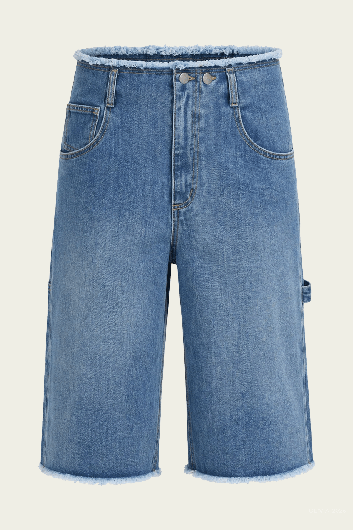 Classic Wash Denim Newman Short in Classic Blue - shop - olivia.com