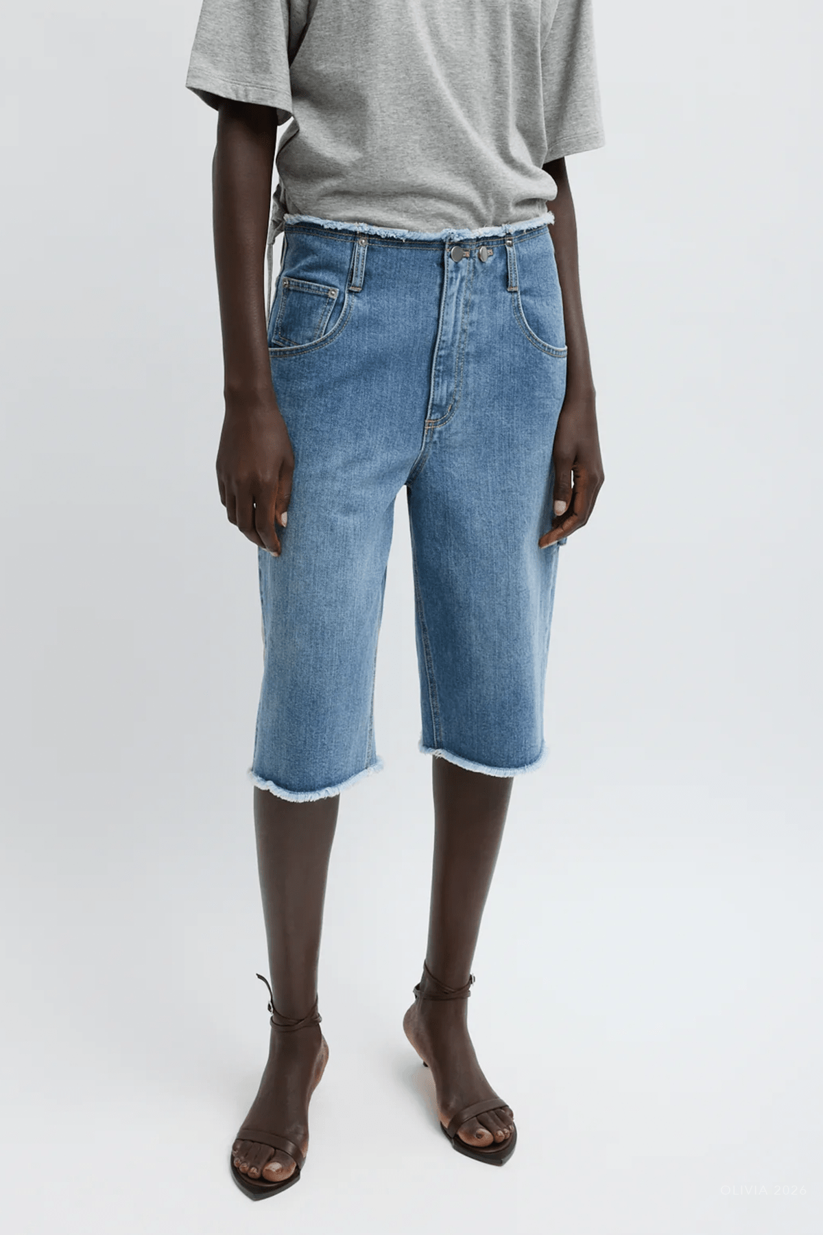Classic Wash Denim Newman Short in Classic Blue - shop - olivia.com