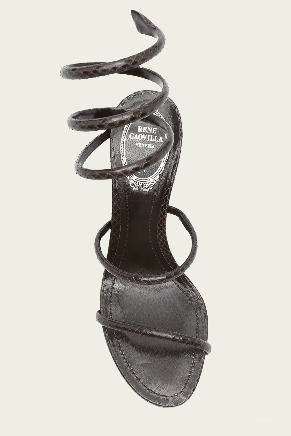 Cleo Ayers Leather Sandal 80 in Brown - shop - olivia.com